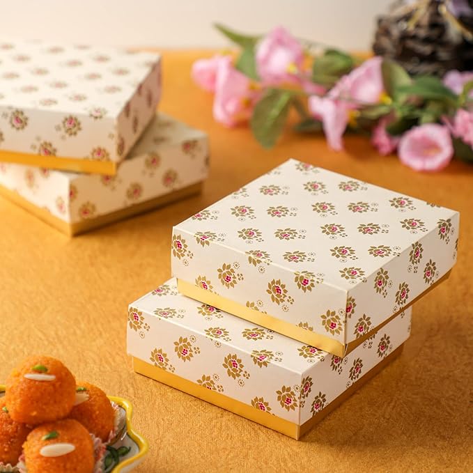 Desi Favors Floral Printed Sweet Boxes by DesiFavors