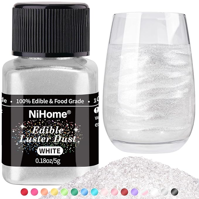 NiHome Edible Food-Grade Glimmer Powder Glitter Luster Dust Metallic Food by NiHome