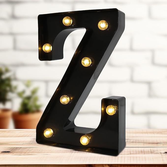 Led Marquee Letters, 8.58 Inch Black Light Up Letters, Small Led Letter Lights by DyingSwan