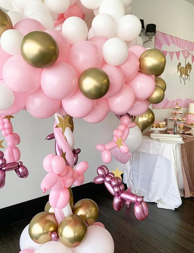 Pink and Gold Balloons Set - Image 4