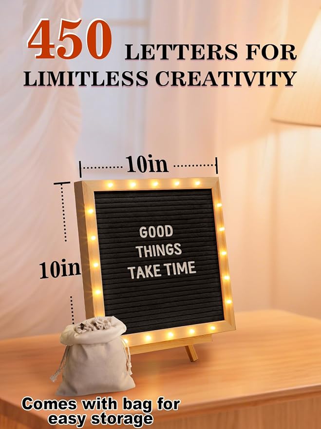 Light up Changeable Felt Letter Board Sign - Image 6