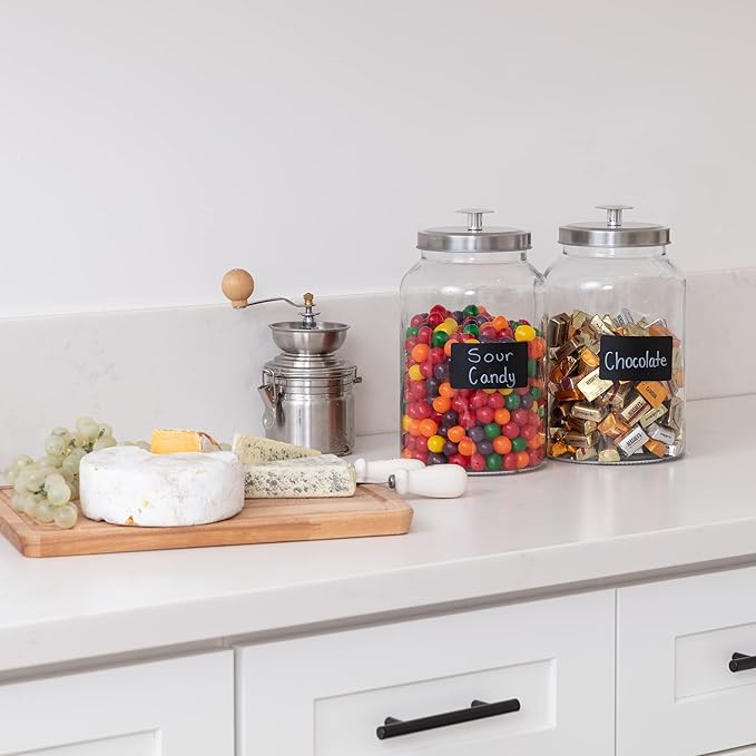 2 Large 1-Gallon Glass Canister Sets - Image 9