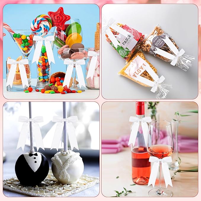 Riceshoot 24 Pcs Satin Ribbon Bow 3.5x5 Inch Twist Tie Bows - Image 7