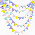 pinkblume Pastel Party Decoration Macaron Felt Hanging Triangle Mini Bunting by pinkblume