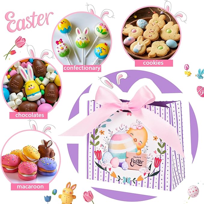 24Pack Small Easter Bags for Goodies, 4.5×3.9×1.8inch Small Easter Treat Bags - Image 4