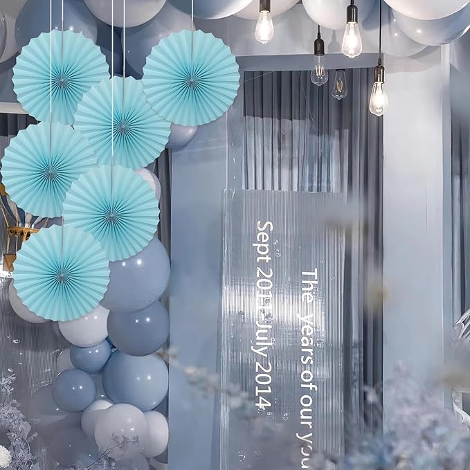 Blue Graduation Party Decor, Baby Blue Party Decorations, Christmas Baby Shower - Image 6