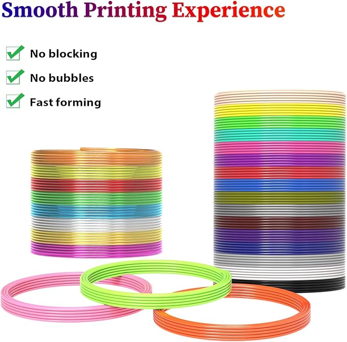 36 Colors 3D Pen Filament 1.75mm PLA, Each Color 32.8 Feet, Total 1181 Feet 3D - Image 4