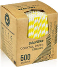 5.75 inch Short Yellow Paper Drinking Straws by chunspak