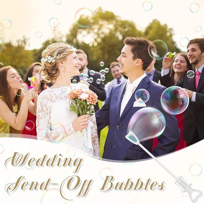 405 Pcs Wedding Bubbles Wands Set Include Heart Bubble Wands Bubbles Send Off - Image 4