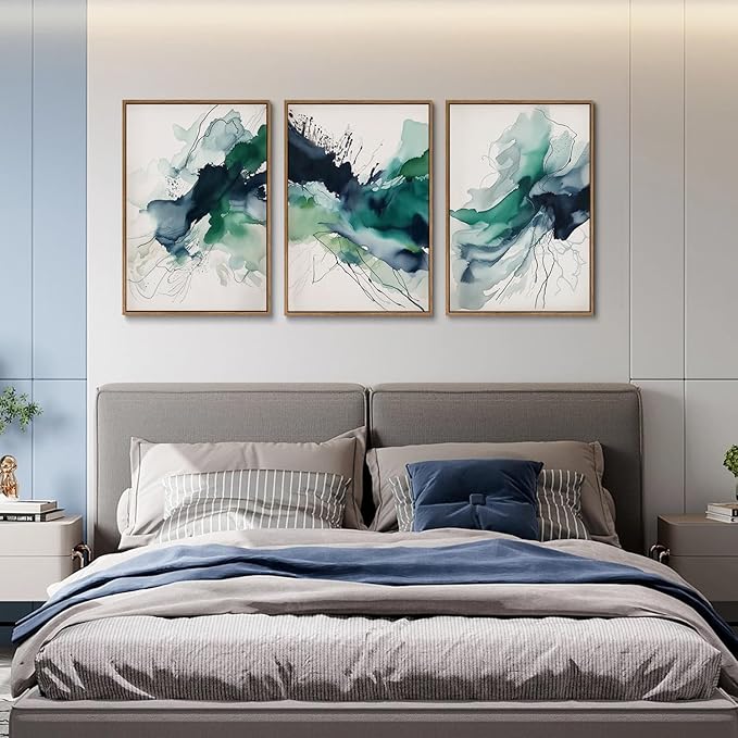 myusuar 3 Piece Large Abstract Framed Wall Art - Image 5