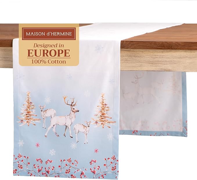 Maison d' Hermine Table Runner 100% Cotton Single Layer Table Runners 72 inches by MaisondHermine