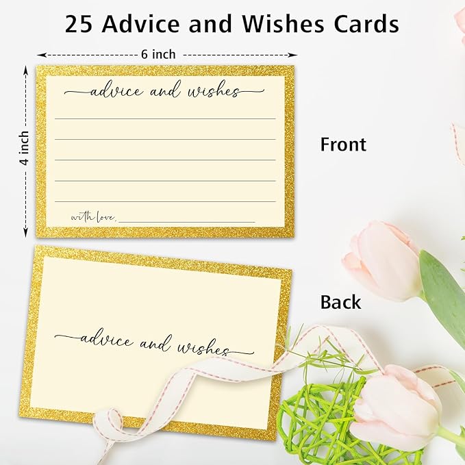 White Gold Advice and Wishes Card, Advice Cards - Image 2