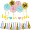 Gender Reveal Decorations Blue Pink by HongTongTong