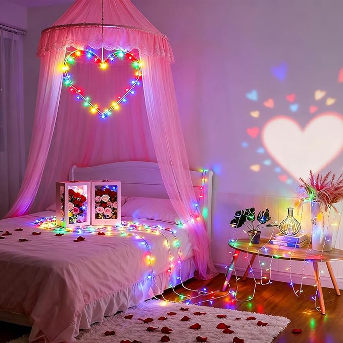Pastel Plug in Easter String Lights, 33ft 100 LED Clear Wire Decorative - Image 3