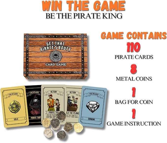 Get That Pirate's Booty Card Game, Fun 2-6 Player Family-Friendly Card Game - Image 6