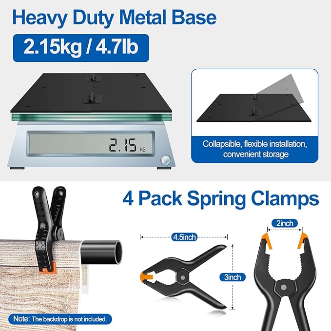 FUDESY Heavy Duty Backdrop Stand, 8.5x10ft Adjustable Photo Background Stand - Image 4