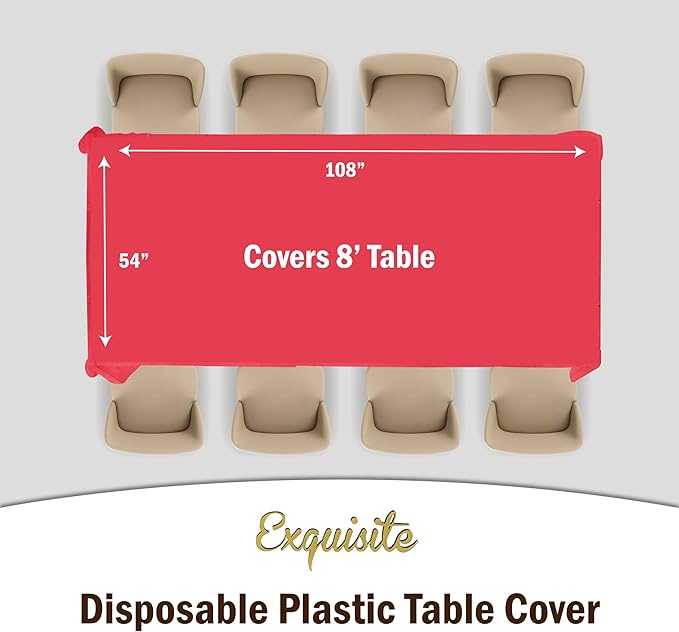 Party Solids Premium Aqua Blue Table Cover - Image 3