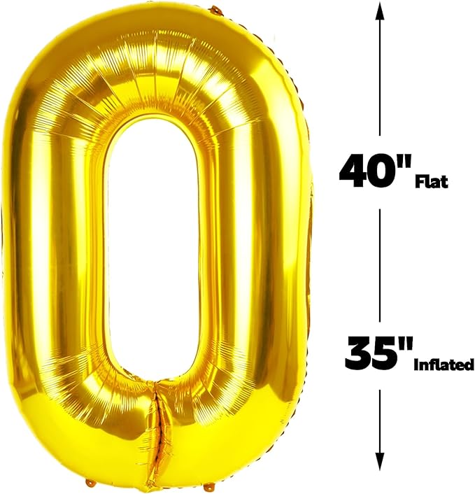Gold 40 Inch 30 Number Balloons, Balloon Decorations - Image 3