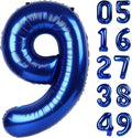 40 Inch Big Night Blue 9 Balloon Number, Jumbo Giant Happy 9th 19 29 39 49 99 by Upgesy