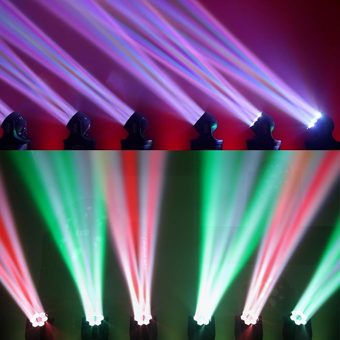 6x15W Mini Bee Eye Moving Head DJ Light, 90W LED RGBW Stage Light Rotate Beam - Image 8