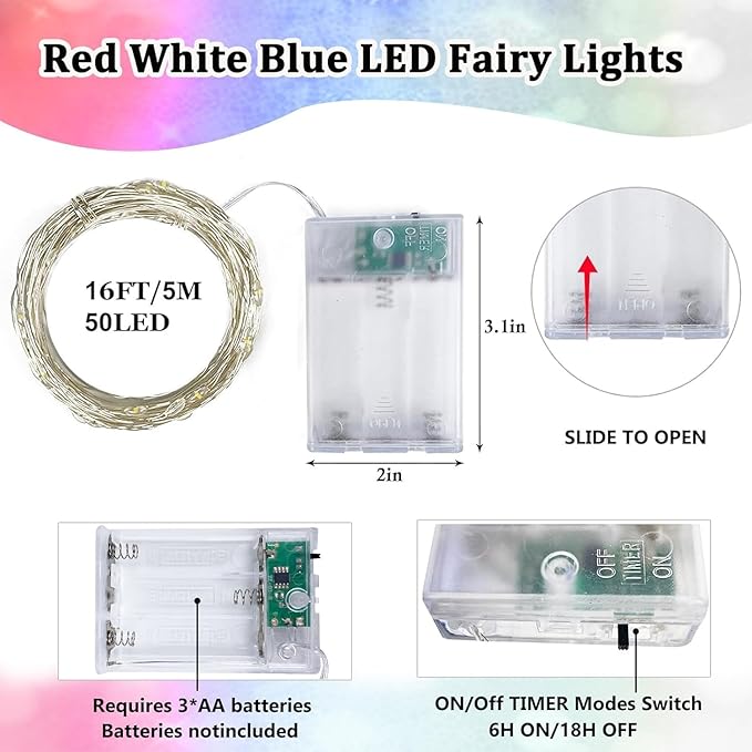 Christmas Fairy Lights Decorations, Waterproof 16FT 50 LED String Light Indoor - Image 8