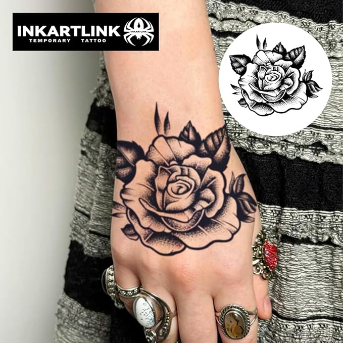 INKARTLINK Tattoo Tech, 2 Sheets Medium Semi Permanent Tattoo, Temporary Tattoos - Image 2