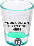 Custom Shot Glasses 1.75 oz. Set of 10, Personalized Bulk Pack by DISCOUNTPROMOS