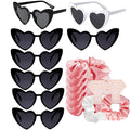 1+7 Pack Bachelorette Party Favor Retro Heart Sunglasses and Bridesmaid by Kmopom