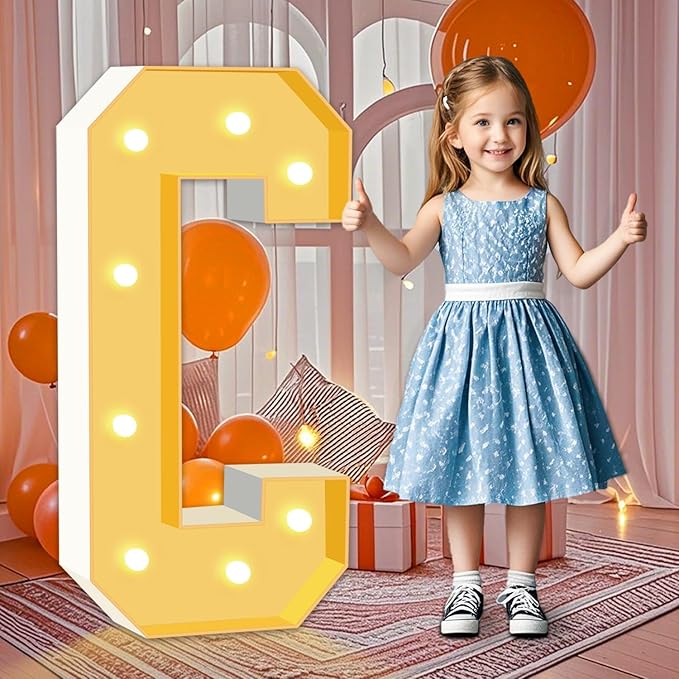 3FT Light Up Letters C, 36 inch Tall Marquee Letters, DIY Marquee Light Up by HITINO