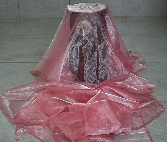 VDS Dusty Pink Organza Fabric, 25 Yards Continuous, 45” Wide, Wedding Party - Image 2