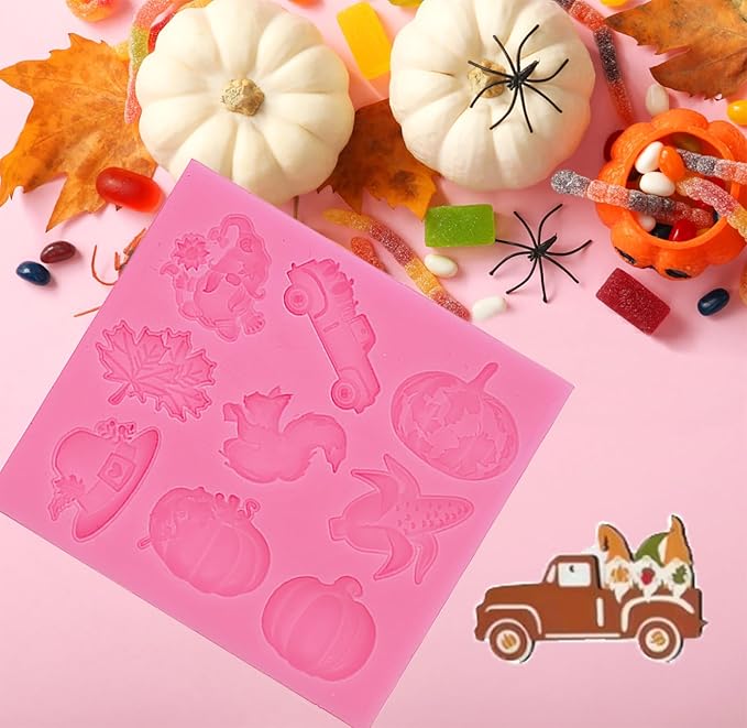Thanksgiving Day Fondant Mold Halloween Fall Leaf Pumpkin Chocolate Candy - Image 5