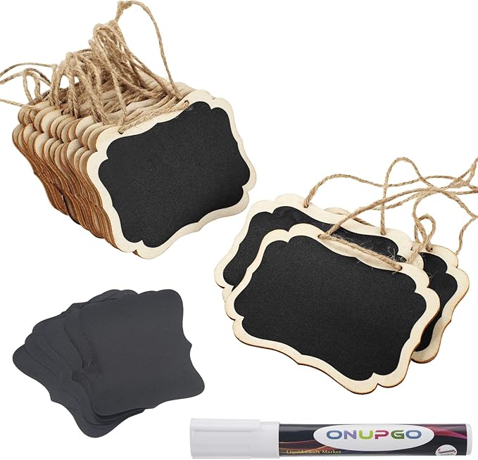 ONUPGO 16 Pack Chalkboard Tags by ONUPGO