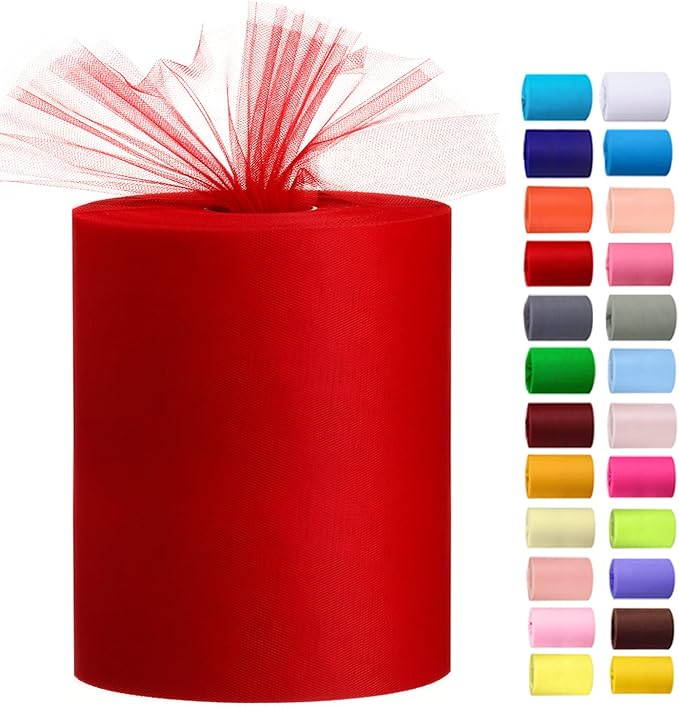 Tulle Rolls 6” by 100 Yards Tulle Roll Spool Fabric by Miegecha