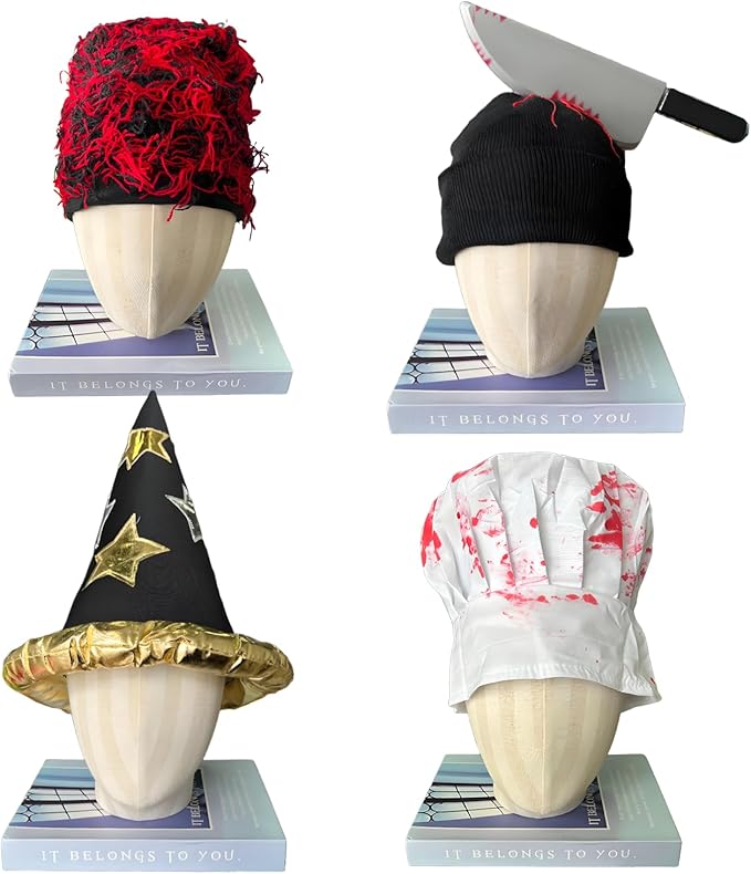 12 Assorted Funny Halloween Party Hats Witch Hat Halloween Costume Decorations - Image 3
