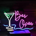 Bar Open Neon Sign Dimmable LED Cocktail Neon Lights Signs by LISIGNVE