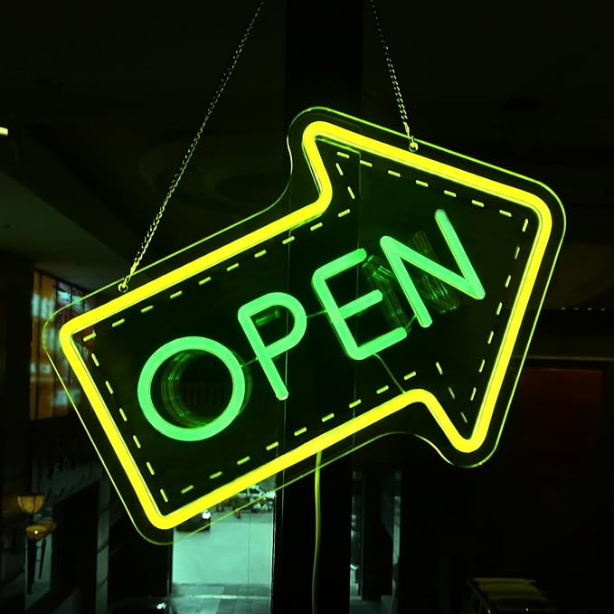 Planzo Open Neon Sign LED Beer Bar Open Neon Light by Planzo
