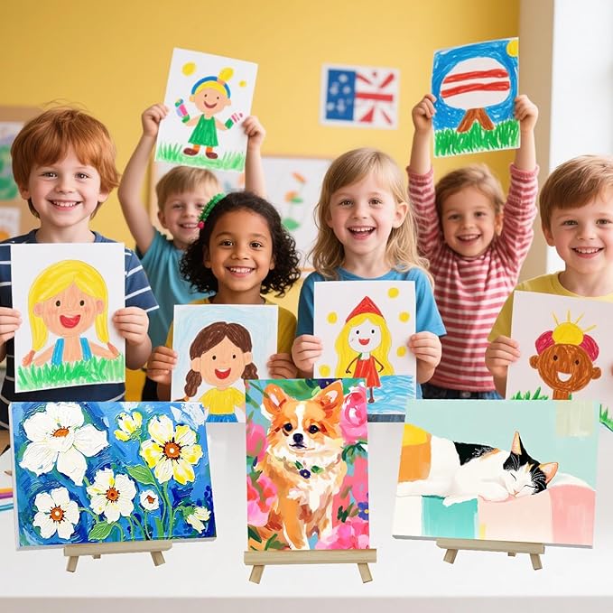 10 Pack 9 Inch Wooden Easel Stand, Portable A-Frame Tabletop Display Easel - Image 8
