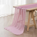 6Pack 9ft Chiffon Table Runner 14x108 Inch Sheer Romantic Table Runner by flohar