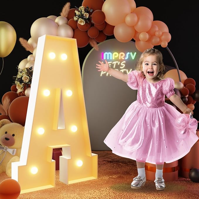 imprsv 3FT Block Marquee Letters Light Up Letters by Letsmakeitimpressive
