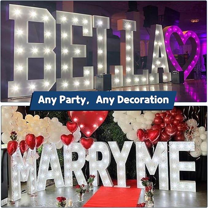 Marquee Letters 4 Feet Tall Large Light Up Letters Baby Shower Decorations - Image 6
