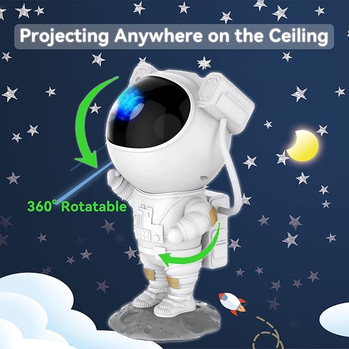 Star Projector Galaxy Night Light Astronaut Starry Nebula Ceiling LED Lamp - Image 5