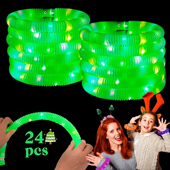 Green 24 Pack Light Up Party Favors Supplies, Bulk Glow Sticks Bracelet by Unknown