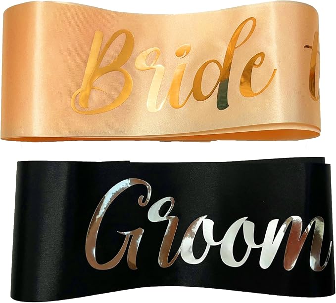 Bride to Be Sash and Groom to Be Sash, Bachelorette Party Supplies Engagement - Image 6