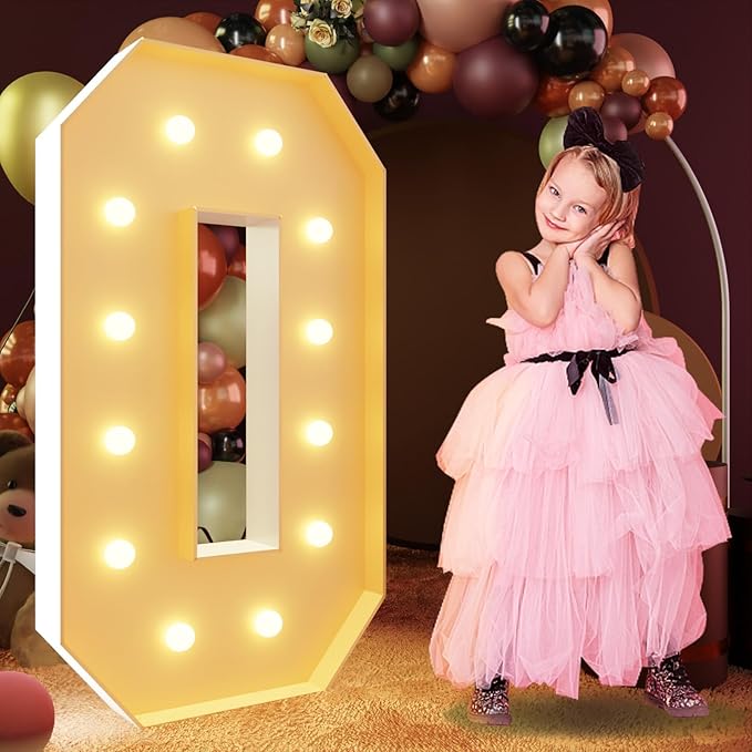 imprsv 4FT Marquee Letter O, Modern Light-Up Foam Board Letters by Letsmakeitimpressive
