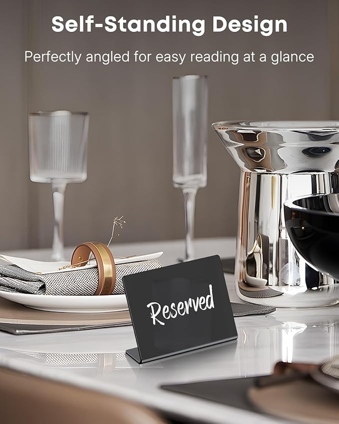 Uniclife 20 Pack Mini Chalkboard Signs - Image 4