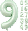 40 Inch Olive Green Number 9 Balloon Big Self Inflating Foil Number Balloons 0-9 by Lnhiya