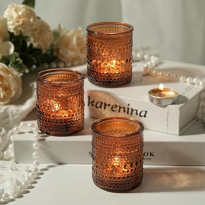 36pcs Amber Votive Candle Holders - Image 6