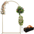Metal Arch Backdrop Stand Set- Heavy Duty Rust-Proof Wedding Decoration Frame by Eco+Moda