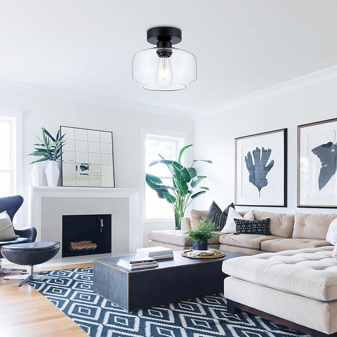 Black Flush Mount Ceiling Light - Image 8