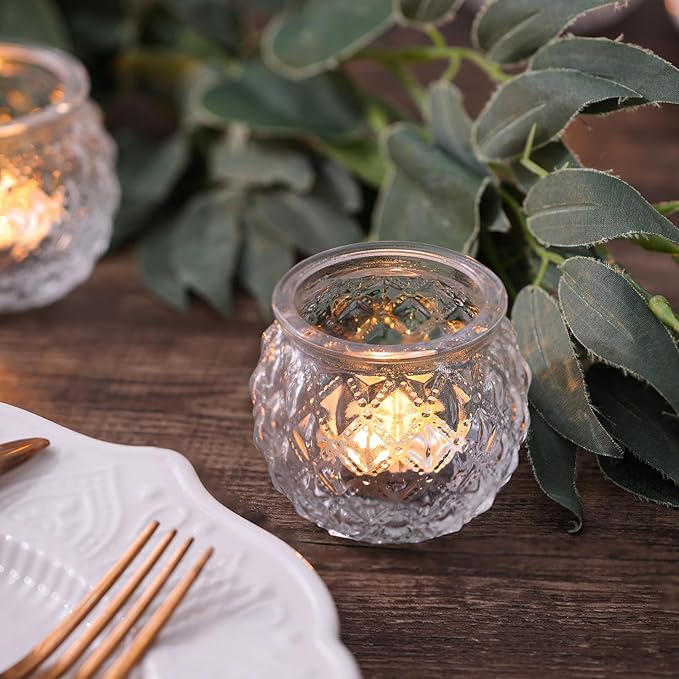 DARJEN 12Pcs Clear Votive Candle Holders - Image 6